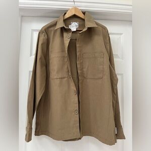 NWT Point Zero heavy Tan Button-Up Shirt men’s XL